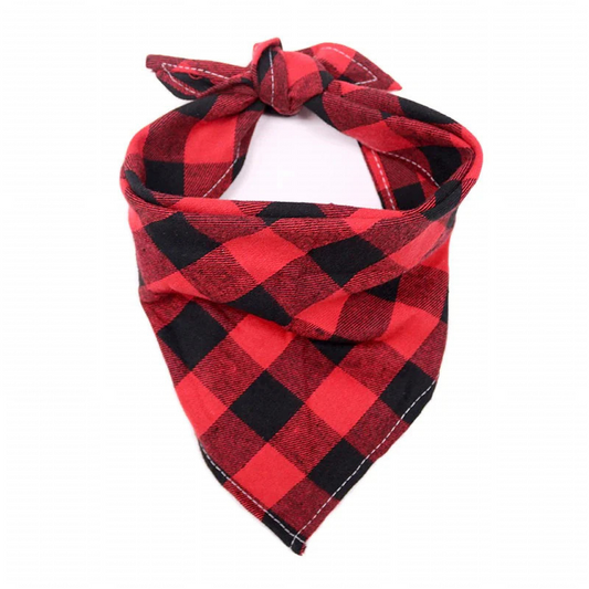 Landypaw V3 🐾 | Red Plaid Bandana - Landypaw v2 Edition
